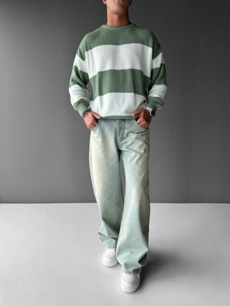 Green Washed Baggy Fit
